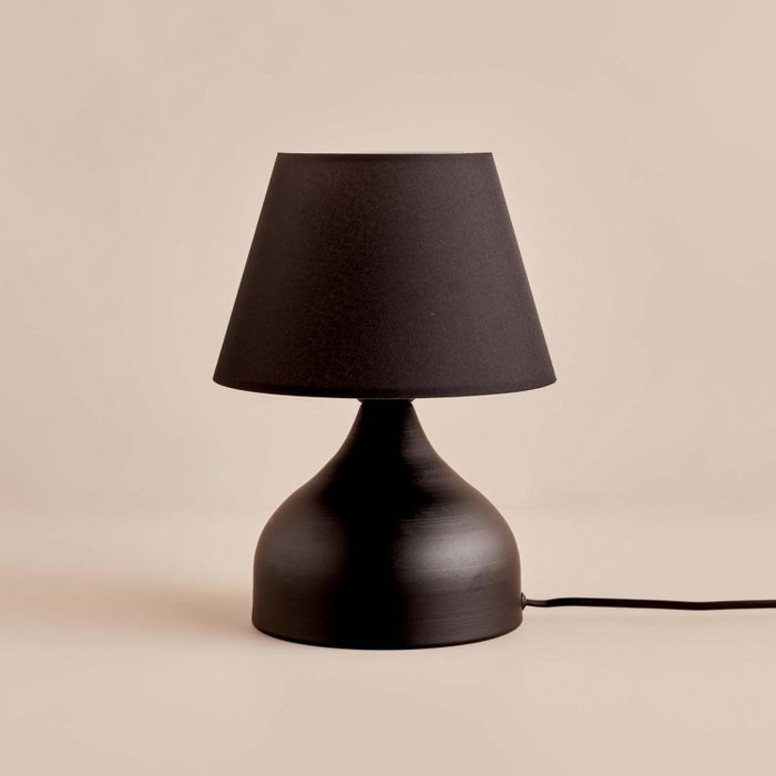 Opviq AYD-3433 Lámpara de mesa con pantalla de tela negra